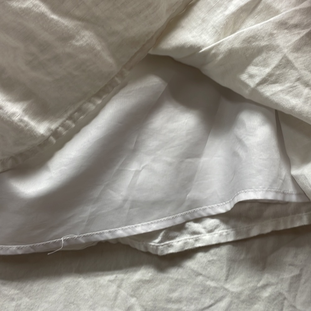 White linen Ann Taylor LOFT size 6 skirt lined w/zipper - Picture 2 of 6